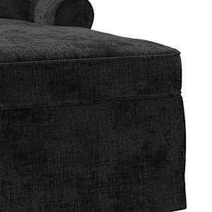 Lounge chaise s volánem s polštářem Černá 157 x 91 x 91 cm ARES - obrázek 7