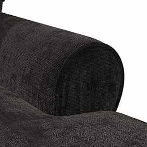 Lounge chaise s volánem s polštářem Černá 157 x 91 x 91 cm ARES - obrázek 8