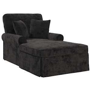 vidaXL Chaise lounge p&ouml;&ouml;ratud &auml;&auml;rega Must 157 x 91 x 91 cm ARES