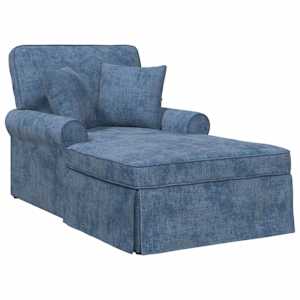 vidaXL Chaise lounge p&ouml;&ouml;ratud &auml;&auml;rega Sinine 157 x 91 x 91 cm ARES