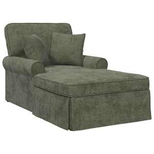 vidaXL Chaise lounge p&ouml;&ouml;ratud &auml;&auml;rega Roheline 157 x 91 x 91 cm ARES