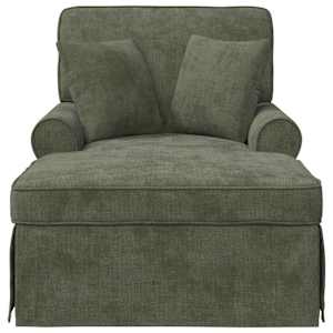 Lounge chaise s volánem Zelená 157 x 91 x 91 cm ARES - obrázek 4