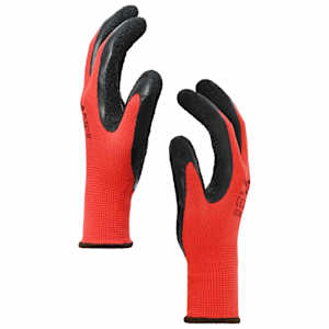 Pracovní rukavice 12 pcs Červená a černá 8 / m Potažení latexem - obrázek 5