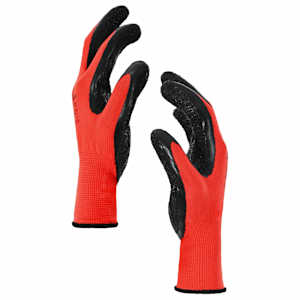 Pracovní rukavice 12 pcs Červená a černá 10 / xl Potažení latexem - obrázek 5