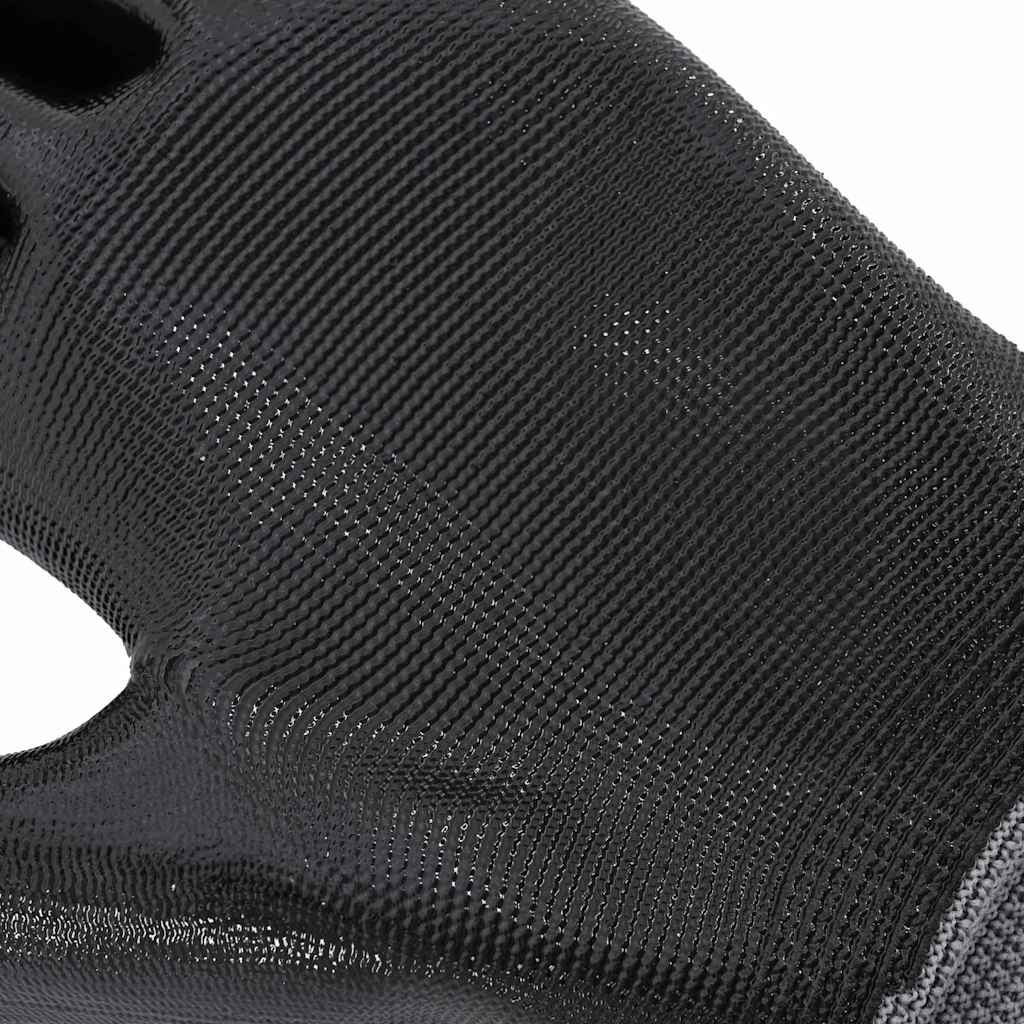 Munkakesztyűk 12 pcs Szürke és fekete 9 / l Poliészter 