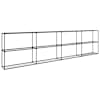 vidaXL 3-tasandiline taime alus Must 400 x 32 x 104 cm Teras