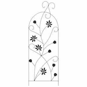 Zahradní plot se zámkem 3 pcs Černá 112 x 39,5 cm Ocel - obrázek 6