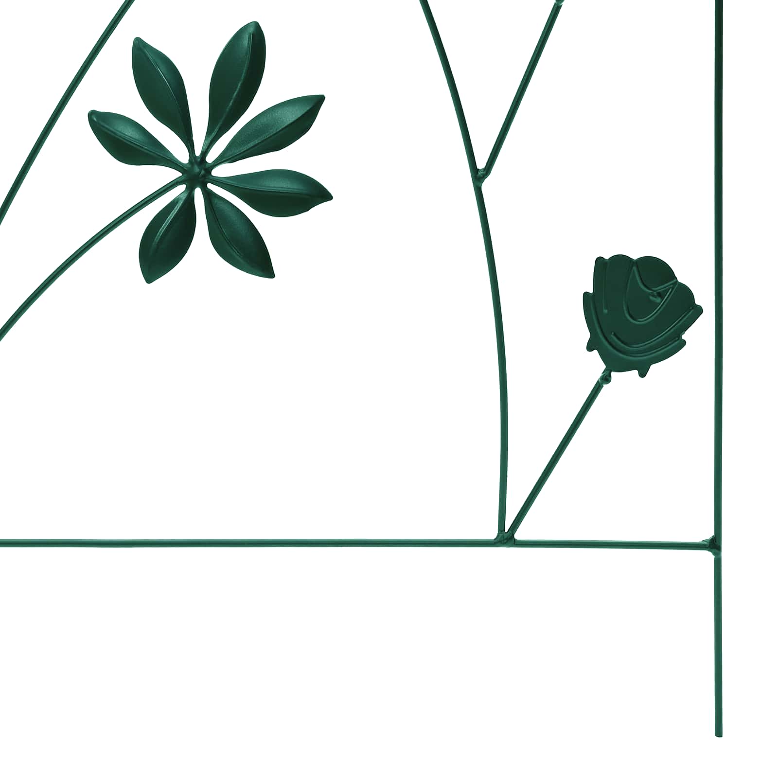 Puutarha-aita Säleikkö 3 pcs Vihreä 112 x 40 cm Teräs - Image 8