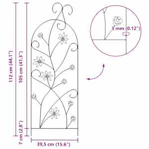 Zahradní plot 3 pcs Zelená 112 x 39,5 cm Ocel - obrázek 9