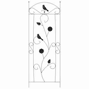 Zahradní plot 3 pcs Černá 110 x 40 cm Ocel - obrázek 6