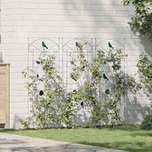 Zahradní plot 3 pcs Zelená 110 x 40 cm Ocel - obrázek 1