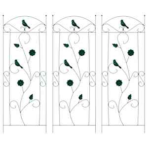 Zahradní plot 3 pcs Zelená 110 x 40 cm Ocel - obrázek 2