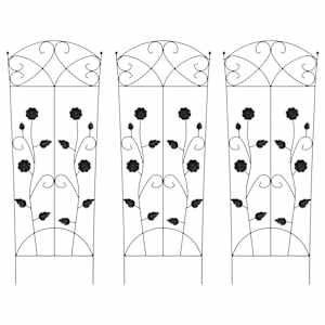 vidaXL Aiandus aiapaneel 3 tk Must 110,5 x 42,5 cm Teras