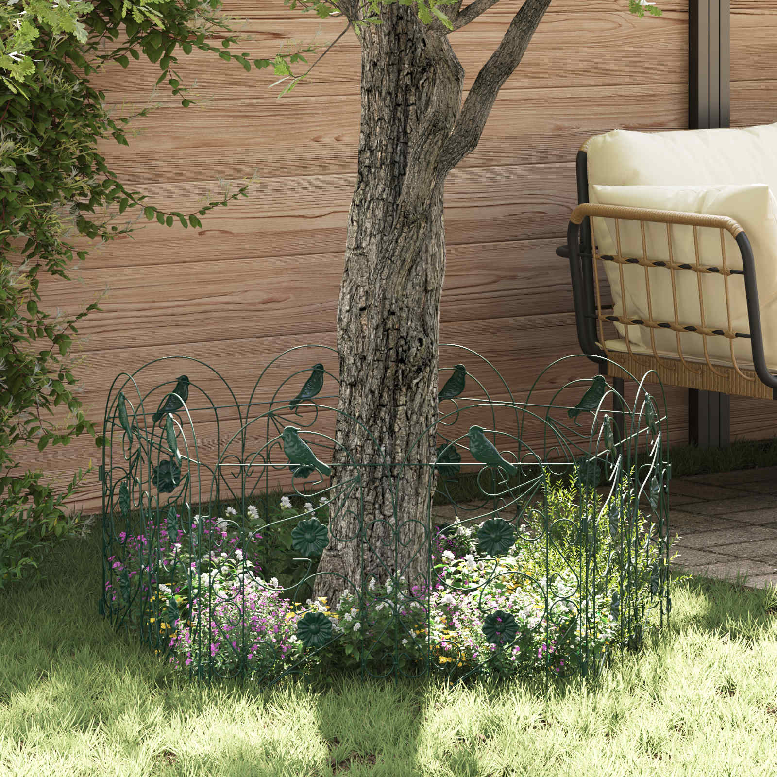 vidaXL Tuinhek Latwerk Groen