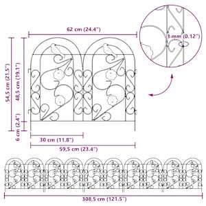 Zahradní plot Treláž Zelená 308,5 x 54,5 x 0,3 cm - obrázek 9