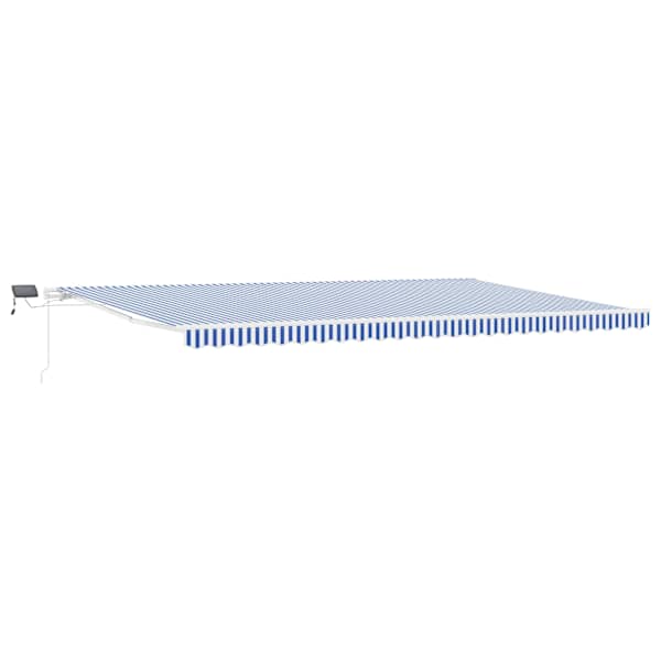 vidaXL Kokkuvolditav varikatus Sinine ja Valge 600 &times; 300 cm