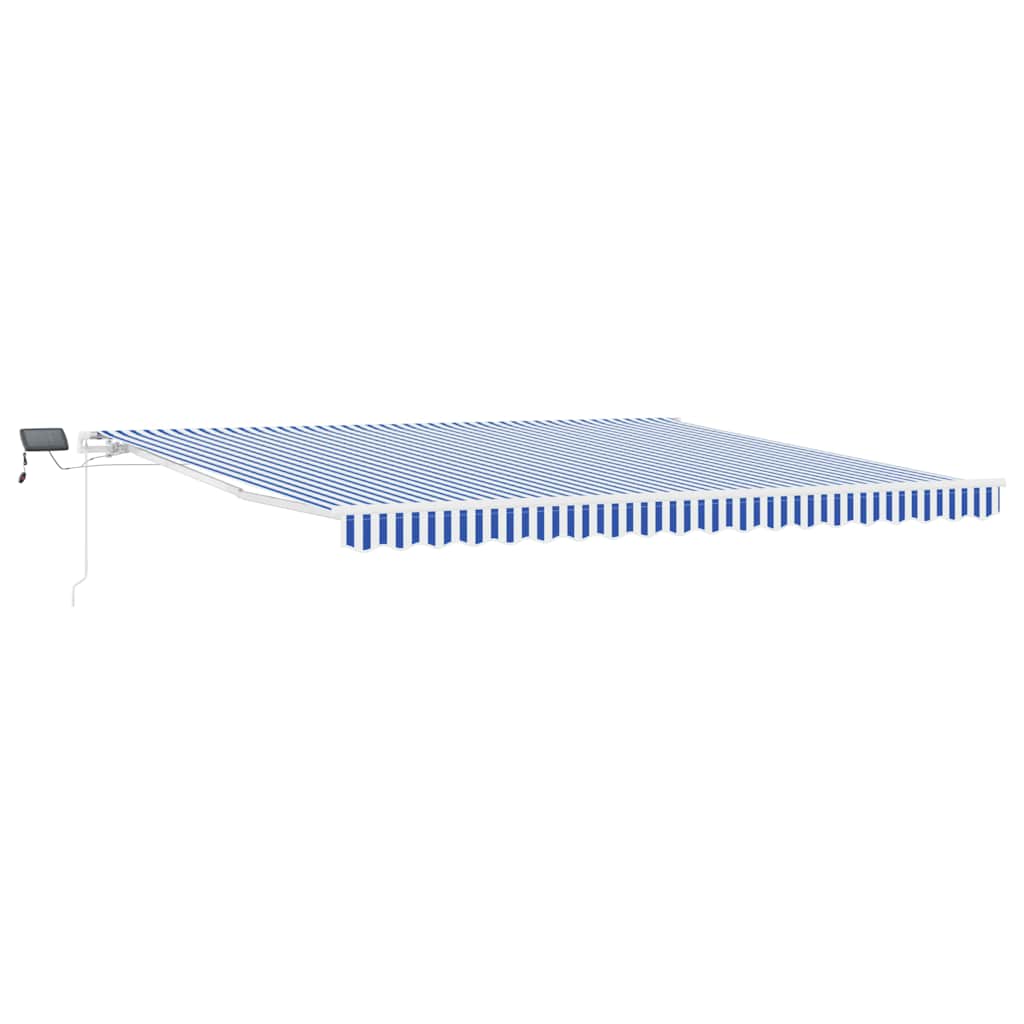 Vetoutuva markiisi with Sininen ja valkoinen 5 x 3 m
