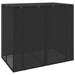 Kontejner na odpadky 2 pcs Černá 130 x 80 x 115 cm Polyethylen - obrázek 7