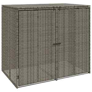 vidaXL Pr&uuml;gikast 2 tk Hall 130 x 80 x 115 cm Polyethylene