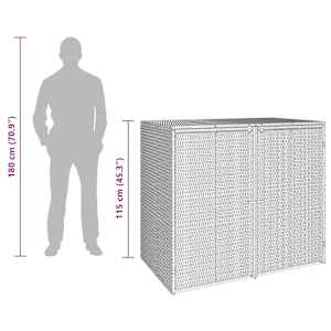 Kontejner na odpadky 2 pcs Šedá 65 x 80 x 115 cm Polyethylen - obrázek 12