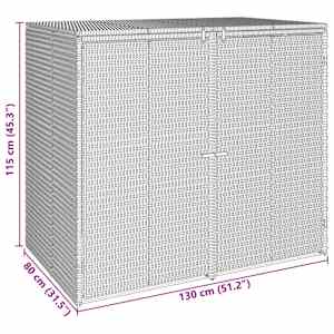 Kontejner na odpadky 2 pcs Šedá 65 x 80 x 115 cm Polyethylen - obrázek 11