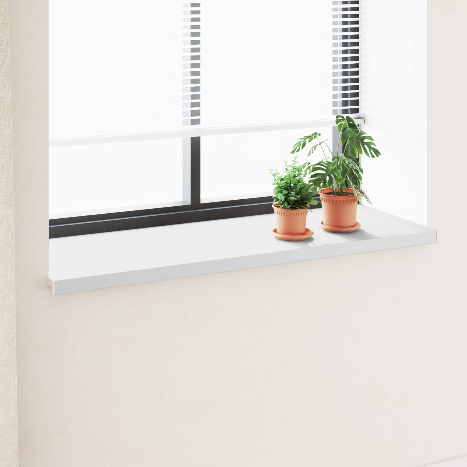  Window Treatment Accessories - Prag de fereastră Alb 120 x 50 x 4,5 cm PVC amestecat cu UPVC