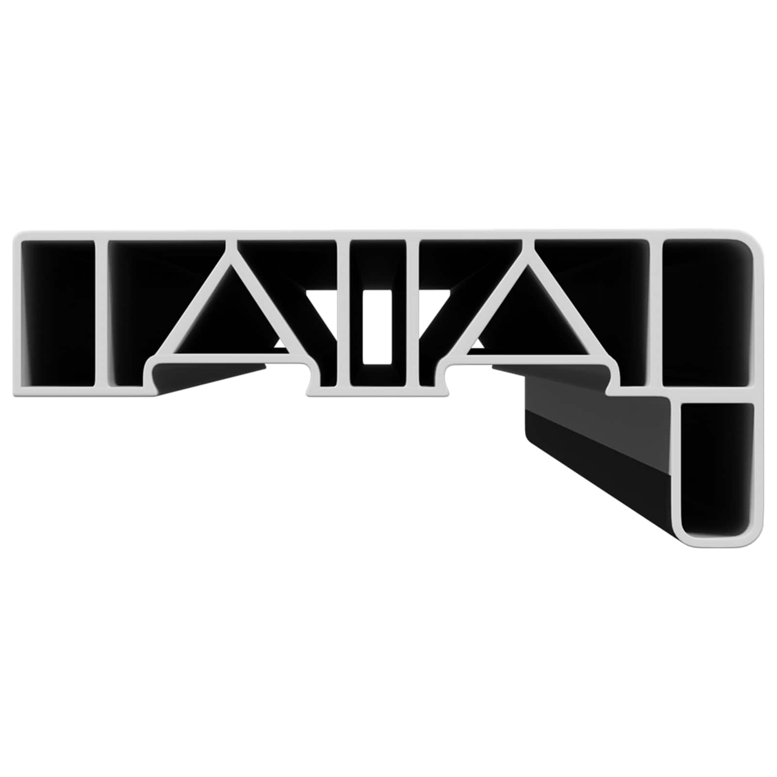 Prag de fereastră Negru cu Dungi de Lemn 100 x 10 x 4,5 cm [3]