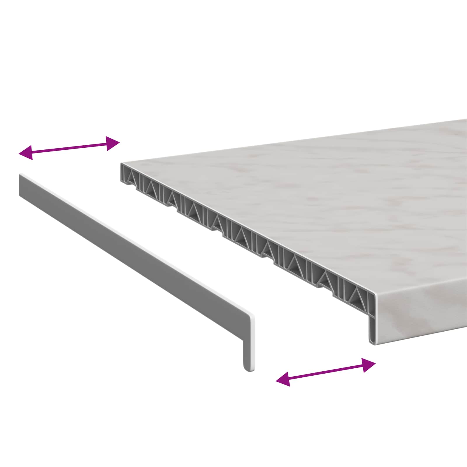 Prag de fereastră Text Marmură -enure 140 x 50 x 4,5 cm [7]