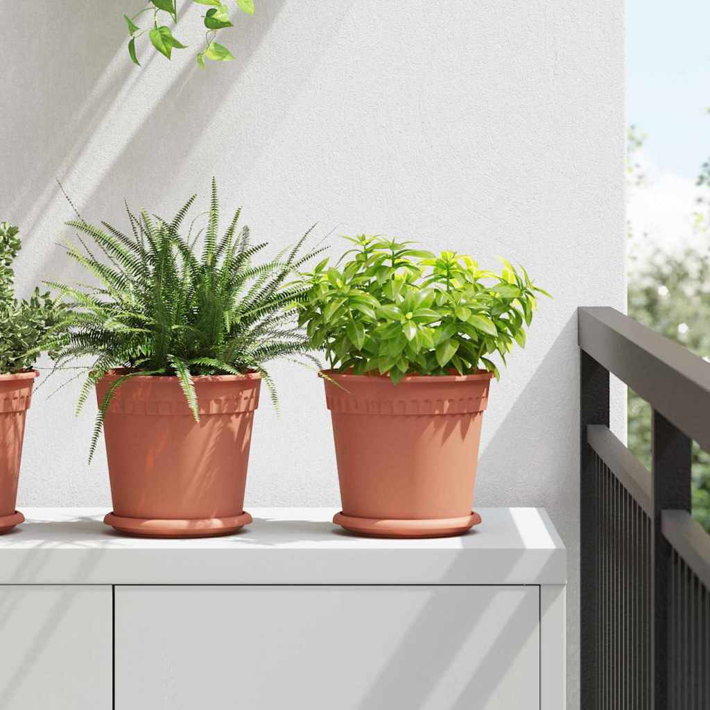 Augu podi 6 pcs Ķieģeļu sarkans Ø 19 x 16 cm Plastmasa