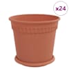 vidaXL Taimepotid 24 tk Kohviroosa Plastmass