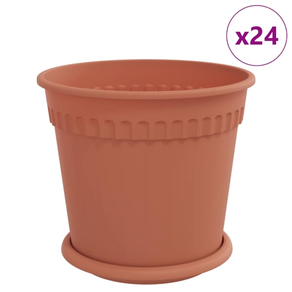 vidaXL Taimepotid 24 tk Kohviroosa Plastmass