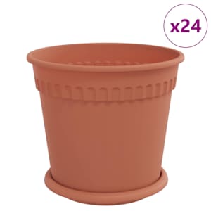 Květináče 24 pcs Cihlově červená Ø 19 x 16 cm Plast - obrázek 2