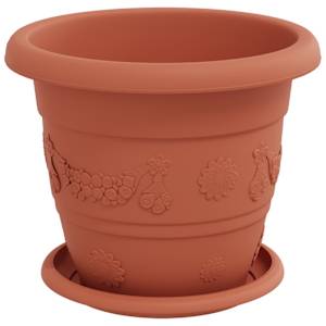 Květináče 6 pcs Cihlově červená Ø 26 x 21.5 cm Plast - obrázek 5