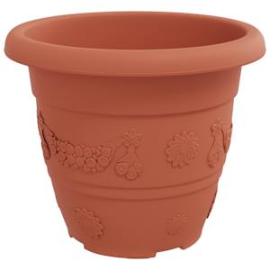 Květináče 6 pcs Cihlově červená Ø 26 x 21.5 cm Plast - obrázek 6