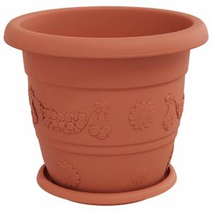 Květináče 6 pcs Cihlově červená Ø 26 x 21.5 cm Plast - obrázek 5