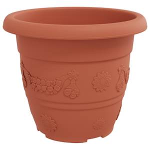 Květináče 6 pcs Cihlově červená Ø 26 x 21.5 cm Plast - obrázek 6