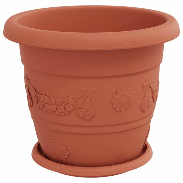 vidaXL Taimepotid 24 tk Kohviroosa &Oslash; 30 x 25 cm Plastmass