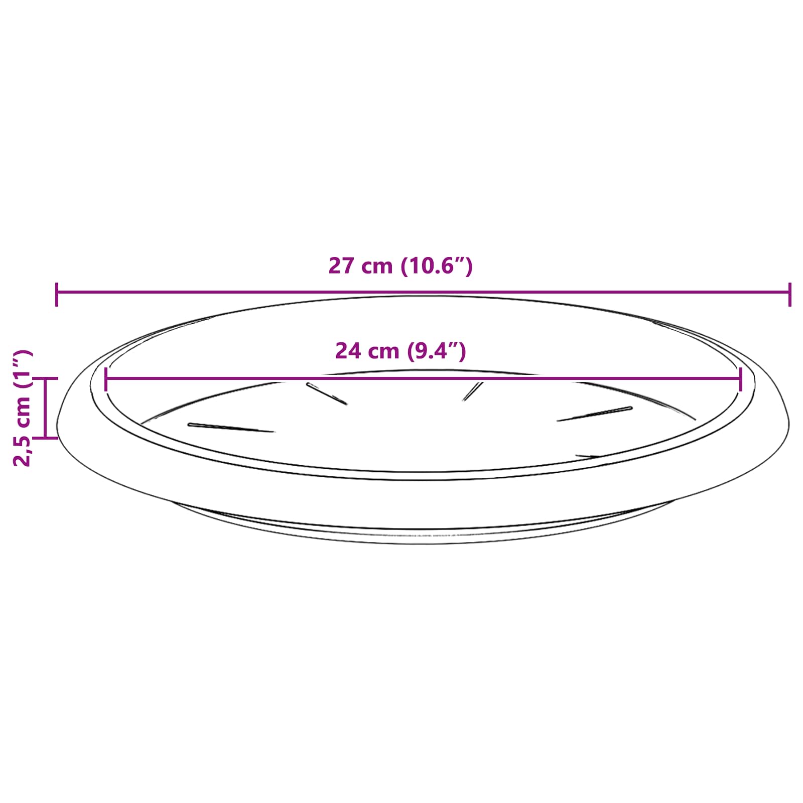 Plantenpotten 24 pcs Baksteenrood Ø 26 x 21.5 cm Kunststof image 12