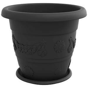 Květináče 24 pcs Černá Ø 39 x 32 cm Plast - obrázek 5