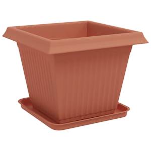 Květináče 24 pcs Cihlově červená 38 x 38 x 30 cm Plast - obrázek 5