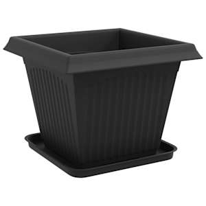 Květináče 24 pcs Černá 38 x 38 x 30 cm Plast - obrázek 5