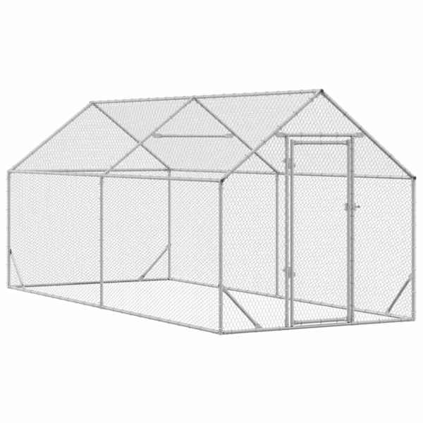 vidaXL Kanakpuur H&otilde;bedane 400 x 170 x 177 cm Tsinkteras