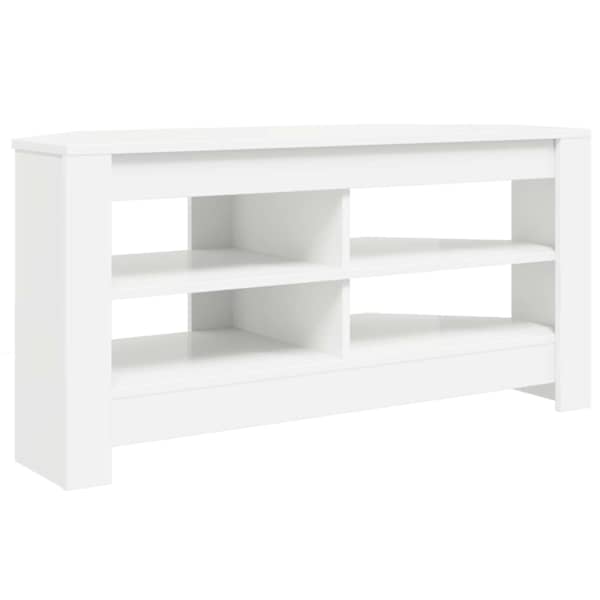 vidaXL NurgakappTVjaoks 102 x 40,5 x 45 cm Valge Tehispuit