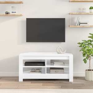 RohováskříňnaTV Vysoce lesklá bílá 102 x 40,5 x 45 cm - obrázek 4
