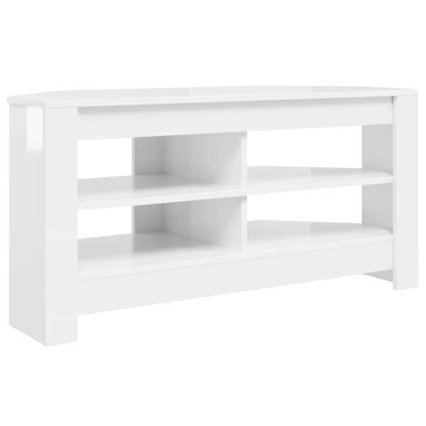 vidaXL NurgakappTVjaoks 102 x 40,5 x 45 cm Korke l&auml;ikega Valge