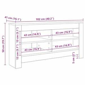 RohováskříňnaTV 102 x 40,5 x 45 cm Artisanový dub - obrázek 11