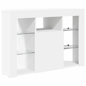 Rohový LED TV stojan Nástěnný Bílá 100x40x68cm kompozitní dřevo - obrázek 6