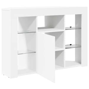 Rohový LED TV stojan Nástěnný Bílá 100x40x68cm kompozitní dřevo - obrázek 7