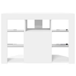Rohový LED TV stojan Nástěnný Bílá 100x40x68cm kompozitní dřevo - obrázek 8