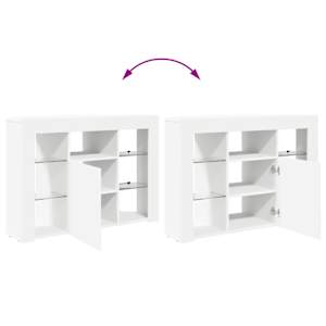 Rohový LED TV stojan Nástěnný Bílá 100x40x68cm kompozitní dřevo - obrázek 14